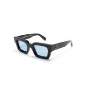 Off White Svarta solglasögon med originalfodral Black, Unisex