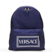Versace Pre-owned Pre-owned Nylon ryggsckar Blue, Herr