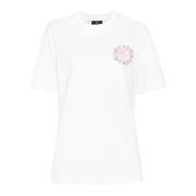 Etro Blommig Pegasus Broderad Vit T-shirt White, Dam