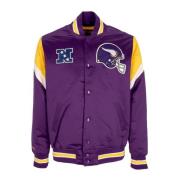 Mitchell & Ness NFL Heavyweight Satin Jacka Original Lagfärger Purple,...