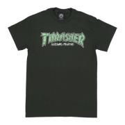 Thrasher Grön Streetwear T-shirt Green, Herr