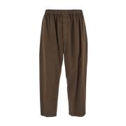 Lemaire Wide Trousers Brown, Herr