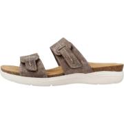 Clarks Flat Sandals Gray, Dam