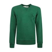 Golden Goose Shell Patch Crew Neck Sweaters Green, Herr
