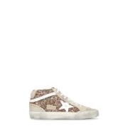 Golden Goose Mid Star Glitter Sneakers Brown, Dam