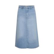 Part Two Denim Skirts Blue, Dam