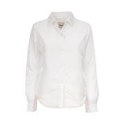Aspesi Lätt nylonjacka-skjorta med Thermore vaddering White, Dam