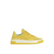 Panchic P02 Man's Low-Top Sneaker Suede Leather Yellow Yellow, Herr