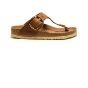 Birkenstock Gizeh Big Buckle Sandaler Brandy Brown, Dam