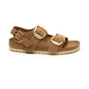 Birkenstock Milano Big Buckle Sandaler Brown, Dam