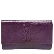 Yves Saint Laurent Vintage Pre-owned Laeder kuvertvskor Purple, Dam