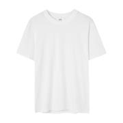 Ami Paris Vit Logotyp T-shirt Ekologisk Bomull White, Herr