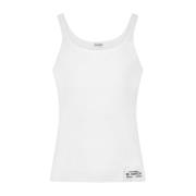 Dolce & Gabbana Vit Logotyp Tank Top Regular Fit White, Herr