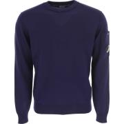 C.p. Company Round-neck Knitwear Blue, Herr