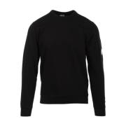 C.p. Company Svart Lätt Fleece Sweatshirt Black, Herr