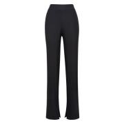 MVP wardrobe Palazzo Cut High-Waisted Trousers Black, Dam