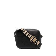 Stella McCartney Svart Mini Stella Logo Crossbody Väska Black, Dam