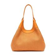 Gianni Chiarini Orange Straw Shopper Handväska Yellow, Dam