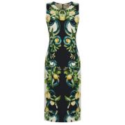 Roberto Cavalli Elegant Ärmelös Midi Klänning Green, Dam