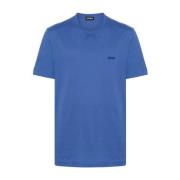 Ermenegildo Zegna Bomull T-shirt Designers kod Ud360A7D760 Blue, Herr