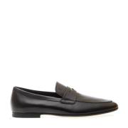 Tod's Svart läder Loafer skor Black, Herr