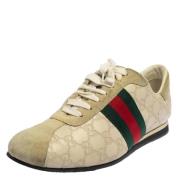 Gucci Vintage Pre-owned Laeder sneakers Beige, Dam