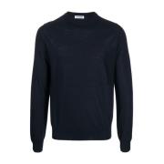 Jil Sander Round-neck Knitwear Blue, Herr