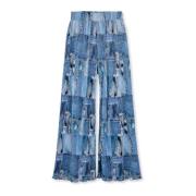 Mads Nørgaard Wide Trousers Blue, Dam