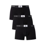 Calvin Klein Herr Boxershorts 3-Pack Bomull Black, Herr