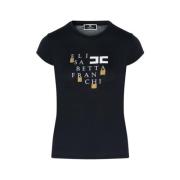 Elisabetta Franchi T-Shirts Black, Dam
