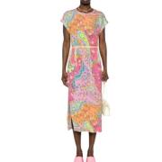 Twinset Midi Dresses Multicolor, Dam