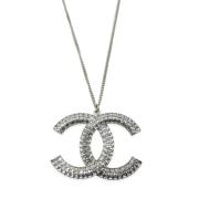 Chanel Vintage Pre-owned Tyg halsband Gray, Dam
