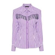Twinset Sparkling Grape Stripe Skjorta Multicolor, Dam