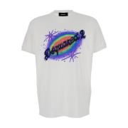 Dsquared2 Vit Cool Fit Muscle T-shirts och Polos White, Herr