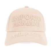 Emporio Armani Baseballkeps med logotyp Beige, Herr