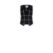 Rinascimento Quadri Renaissance Vest Black, Dam