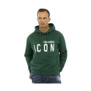 Dsquared2 Icon Hoodie med Justerbar Dragsko Green, Herr