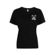 Moschino Svart Teddy Bear Logo T-shirt Black, Dam