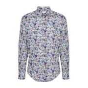 Paul Smith Blå Liberty Floral Slim Fit Skjorta Blue, Herr