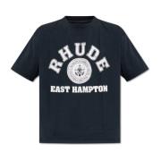 Rhude T-shirt med logotyp Blue, Herr