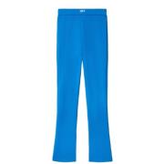 Off White Wide Trousers Blue, Dam