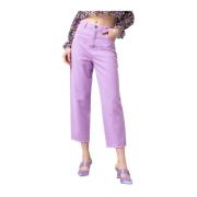 Gaëlle Paris Cropped Jeans Purple, Dam