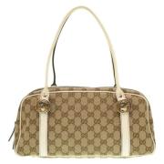 Gucci Vintage Pre-owned Canvas handvskor Brown, Dam