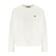 Twinset Off-White Logo Sweatshirt White, Dam