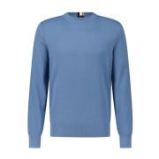 Hugo Boss Finstickad Ecaio Pullover Blue, Herr