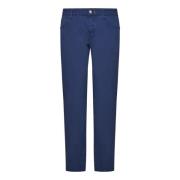 Hand Picked Slim-fit Trousers Blue, Herr