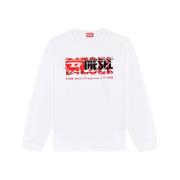 Diesel Sweatshirts White, Herr