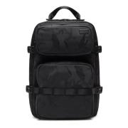 Diesel Dsrt Backpack - Utility ryggsäck i tryckt nylon Black, Herr