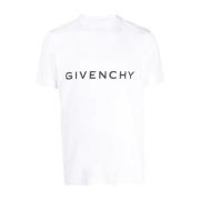 Givenchy Logo Print Bomull T-Shirt White, Herr