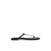 Michael Kors Daniella läder flip-flops Black, Dam